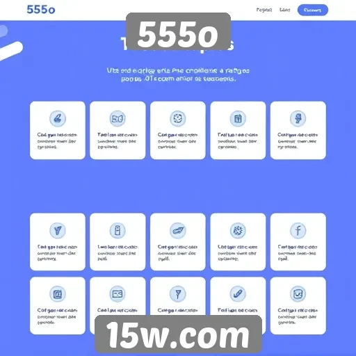 Recursos e funcionalidades do site 555o